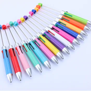 50шт Четырехцветная шариковая ручка из бисера 