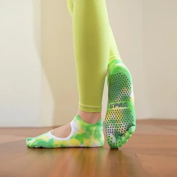 Новые женские короткие носки для йоги, пилатеса, профессиональные нескользящие спортивные носки для танцев, балета, гимнастики, фитнеса