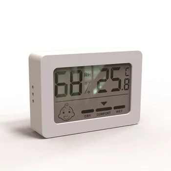Термогигрометр для помещений, Цифровые аксессуары для дома, Инструменты, Измеритель температуры метеостанции, Мультисценарное применение, белый