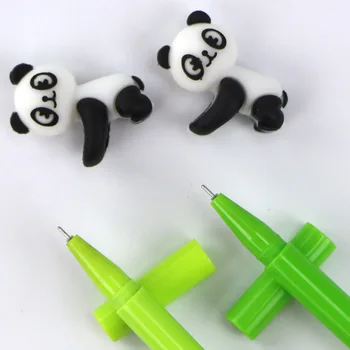 Корейская милая мультяшная панда, пластиковая нейтральная ручка для письма, креативная бамбуковая авторучка, черная ручка 0,5 мм, студенческие принадлежности