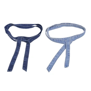 Женский поясной ремень из джинсовой ткани, регулируемый поясной ремень с завязками, женский повседневный поясной ремень