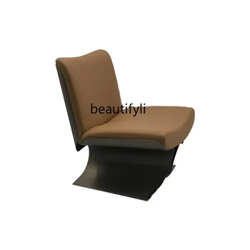 Одноместный диван-кресло из нержавеющей стали, индивидуальное кресло особой формы, кресло с ленивой спинкой, кресло для конференций в конференц-зале