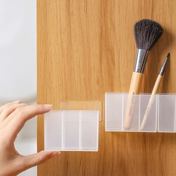 Настенный мини-ящик для хранения Прозрачной пластиковой губной помады, карандаша для бровей, кисточки для макияжа, органайзера для макияжа, комода для хранения