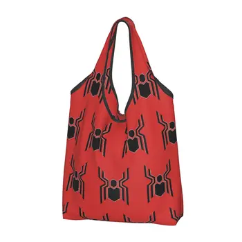 Модные сумки-тоут с пауком и зверюшками, портативные сумки для покупок через плечо, милая мультяшная сумка