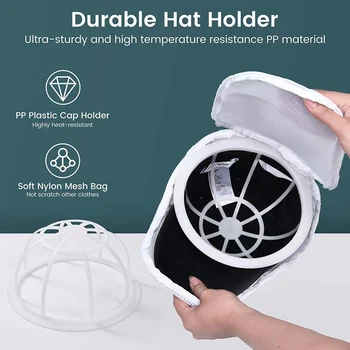 Бейсбольная кепка, стиральная машина для мытья шляп, Очиститель белых кепок, Функциональный, сохраняет новый пластик и нейлоновый Уникальный сетчатый мешок