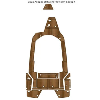 2021 Axopar 28 Ступенька Плавательной платформы Коврик для кокпита Лодка EVA Пенопласт Коврик для пола на палубе из Тикового дерева