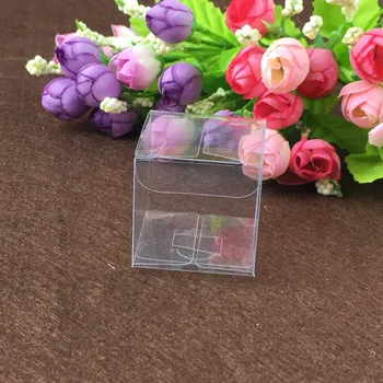 50шт 4*4*4 см прозрачные пластиковые коробки из пвх упаковка для подарков шоколадные и косметические торты дисплей упаковка прозрачная Коробка