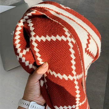 Зимний теплый шарф для шеи, согревающий Модный уличный шарф для прогулок