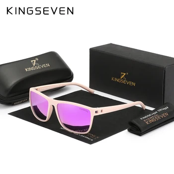 Женские солнцезащитные очки KINGSEVEN, Розовая противоскользящая оправа TR90, Модные очки для вечеринок, фестивалей, Использование очков с поляризационной защитой от ультрафиолета