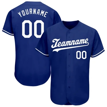 Синяя изготовленная на заказ бейсбольная майка для мужчин и женщин, рубашка с 3D принтом, Повседневные командные рубашки, Топы Унисекс