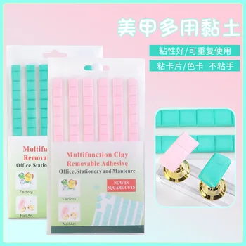 Продукт для маникюра, пластилин для ногтей, многофункциональные кусочки пластилина, 96 зеленых розовых пластилиновых пластинок для маникюра, цветной дисплей для маникюра, универсальный