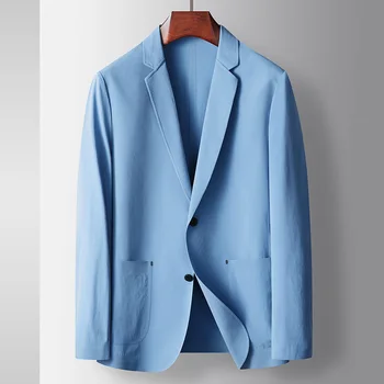 Z607- 2023 Мужской костюм тонкий повседневный солнцезащитный крем, эластичный маленький костюм весна-осень single west jacket