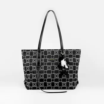 Модный тренд 2024 года, новая женская сумка, изысканная сумка большой вместимости, холщовая сумка через плечо, повседневная и универсальная сумка-тоут для поездок на работу