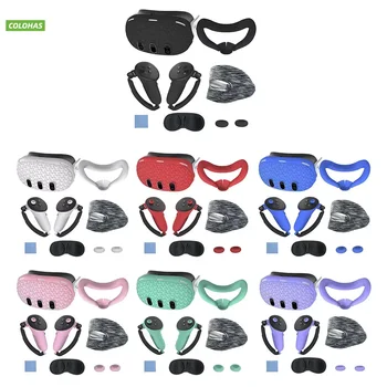 Для гарнитуры Meta Quest 3 VR Head Силиконовая защитная крышка Чехол-накладка для лица Накладка для глаз Ручка для захвата Крышка кнопки Аксессуары для виртуальной реальности