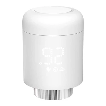 1 ШТ Термостатические клапаны радиатора Tuya Zigbee Белый Интеллектуальное Беспроводное управление приложением Термостат отопления Регулятор температуры