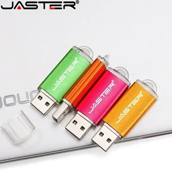 JASTER Memory Stick Флешка С Бесплатным Пользовательским Логотипом Бизнес-Подарок Брелок USB Флэш-Накопители 64 ГБ 32 ГБ Металл 16 ГБ USB 2.0 8 ГБ Черный 4 ГБ