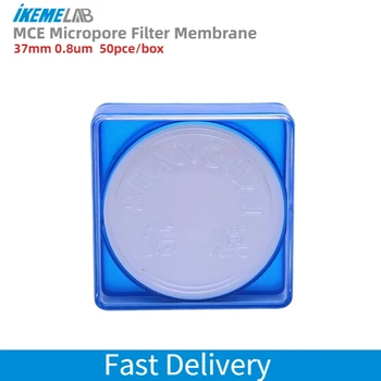 IKEME 50 Штук Мембранный фильтр MCE с микропорами 37 мм 0,8 мкм Горячая распродажа
