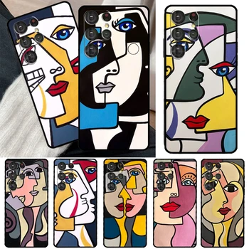 Абстрактный Чехол с Портретной художественной Росписью Для Samsung Galaxy S23 S22 S21 Ultra Note 20 S8 S9 S10 Note 10 Plus S20 FE S21 FE Чехол