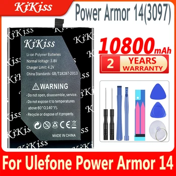 KiKiss Armor 13 Armor 14 (3097) Мощный аккумулятор для Ulefone Power Armor 13 Armor13 Armor 14 Armor14 Аккумулятор для телефона