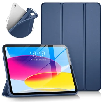 Чехол для планшета Apple iPad 10 10.9 2022 10-го поколения A2757 A2777 с магнитной мягкой силиконовой откидной крышкой