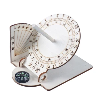 Подвесные солнечные часы-Научные модели часов из дерева-Модели солнечных часов-Украшения для рабочего стола с солнечными часами