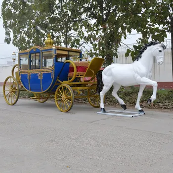 OEM 4-колесная электрическая Королевская карета, запряженная лошадьми, для продажи, Экскурсионные Свадебные Винтажные Коляски с педалями, тележки