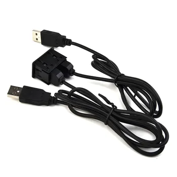 Прочный практичный разъем для удлинительного кабеля-адаптера, черный, совершенно Новый USB-порт A-типа, AUX, приборная панель автомобиля, простота установки