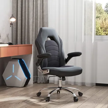 Игровое кресло, сшитая кожа в гоночном стиле, регулируемая высота и откидывающийся подлокотник, эргономичное офисное кресло, компьютерный стол, кресло руководителя