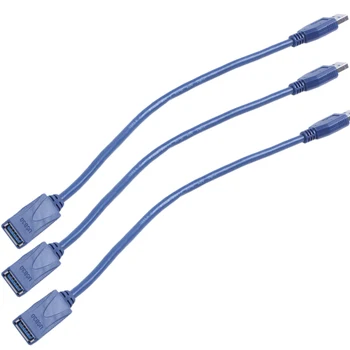 Удлинительный кабель 3X Blue USB 3.0 от мужчины к мужчине F/M типа A 30 см