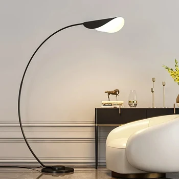 Черный параболический светодиодный торшер, Прикроватная тумбочка для спальни, Лампа для чтения в кабинете, Креативное украшение гостиной, Атмосферное освещение CX335BD