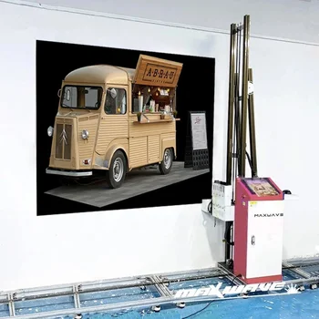 Настенный струйный принтер Maxwave Efficient CMYKW с УФ-чернилами DX7, цифровая настенная плитка для рисования, рекламный художественный плакат в помещении и на улице