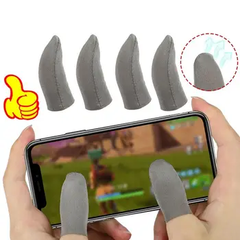2шт рукавицы для пальцев, защищающие от пота Перчатки для пальцев, противоскользящая подставка для мобильных игр PUBG, рукава для пальцев с чувствительным к нажатию сенсорным экраном