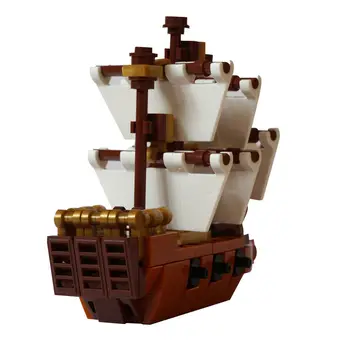 Модель корабля, строительные блоки, Набор игрушек 125 шт., Набор строительных игрушек MOC Build