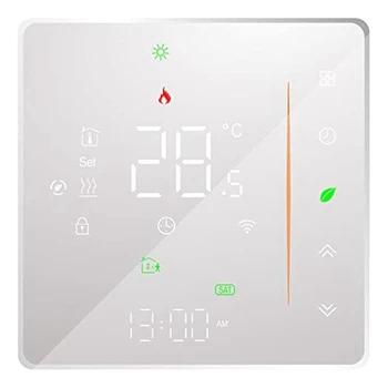 Wifi Умный термостат, регулятор температуры, Еженедельно программируемый, Поддерживает сенсорное управление-3A