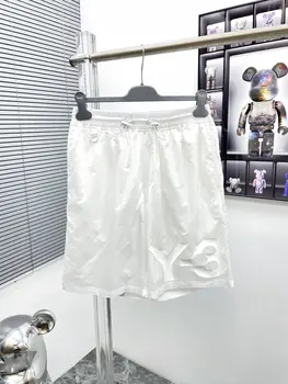 Шорты Yohji Yamamoto Y3 С надписью, Модные Повседневные Короткие Мужские Брюки, Летние Высококачественные Прямые Брюки Y-3, Белые Спортивные брюки