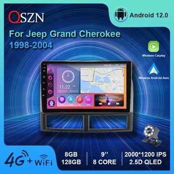 QSZN 2K QLED Android 12 Автомагнитола Для Jeep Grand Cherokee II WJ 1998-2004 Мультимедийный Видеоплеер GPS 4G Carplay Автоматическая Навигация