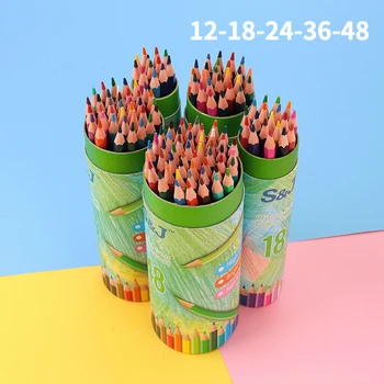 Цветные карандаши Школьные принадлежности и канцелярские принадлежности Профессиональные цветные карандаши для рисования для школьников Цветные рисунки