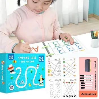 Набор волшебных тетрадей для рисования, обучающая ручка, Животные, буквы, книжка-раскраска, игрушки, занятия по математике для детей в раннем возрасте
