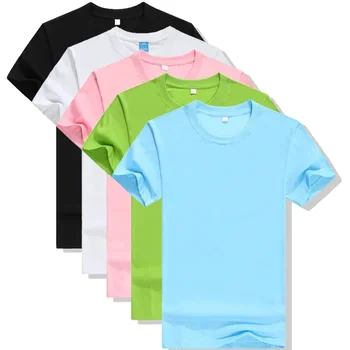 Линия A3048, однотонные футболки, Новое поступление, Летняя мужская футболка с коротким рукавом