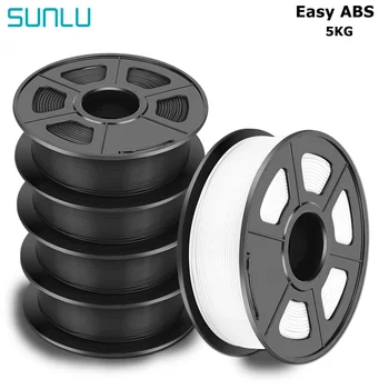 SUNLU Easy ABS Нить Накаливания 5 рулонов 1 кг/катушка 1,75 мм Материал для 3D-принтера Нетоксичная Заправка 2,2 фунта Точность +/-0,03 мм Быстрая доставка