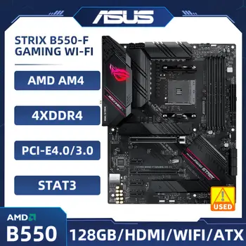 Материнская плата B550 ASUS STRIX B550-F GAMING wifi Материнская плата AM4 DDR4 128 ГБ PCI-E 4.0 M.2 SATA III USB3.2 ATX для процессора Ryzen 5600