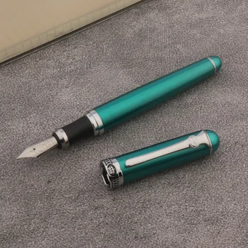 Бренд DUKE D2 Авторучка Металлическая Павлинья Синяя 35 мм Ручка Бизнес Офис Школьные Принадлежности Чернильная ручка для письма