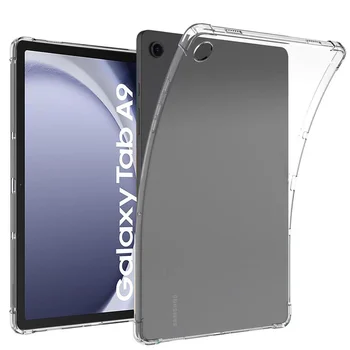 Силиконовый Чехол Для Samsung Galaxy Tab A9 8.7 2023 SM-X110 SM-X115 X110 X115 Противоударный Бампер Прозрачная Задняя Крышка Подушки Безопасности