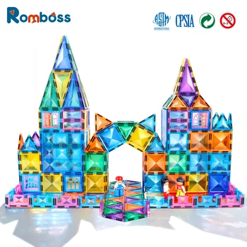 Romboss Креативные магнитные строительные блоки площадью 7,5 см, игрушки для детей из АБС-пластика, обучающая головоломка 