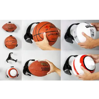 Новый пластиковый настенный держатель для баскетбола с шариковыми когтями, стойка для хранения футбола, кронштейн для показа мячей, экономия места для домашнего декора