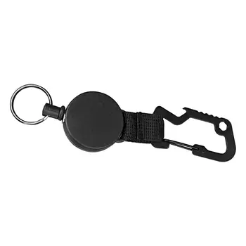 Выдвижной брелок для ключей с катушками для удостоверения личности, Удлиняемый брелок для ключей с карабином