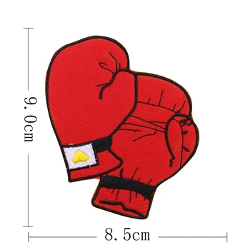 2шт Вышитая Красная Боксерская Нашивка Железо на Перчатке MatchApplique UFC DIY Наклейки Для Одежды Чемпион По Шитью Лоскутная Ткань DIY Косплей