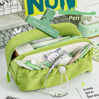 Пенал, чехол для карандашей большой емкости, эстетичная сумка для ручек, органайзер для канцелярских принадлежностей, простая прочная сумка для карандашей