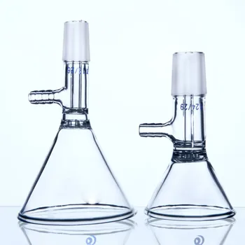1 шт. Прозрачная коническая фильтрующая воронка из стекла 60-80, Треугольная всасывающая воронка для использования в лабораторных экспериментах