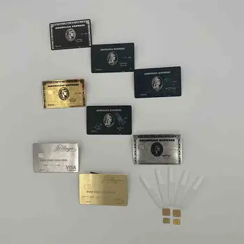 4442 НОВЫХ металлических RFID-карт, бесконтактных карт, визитных карточек NFC, металлических с подарочной коробкой
